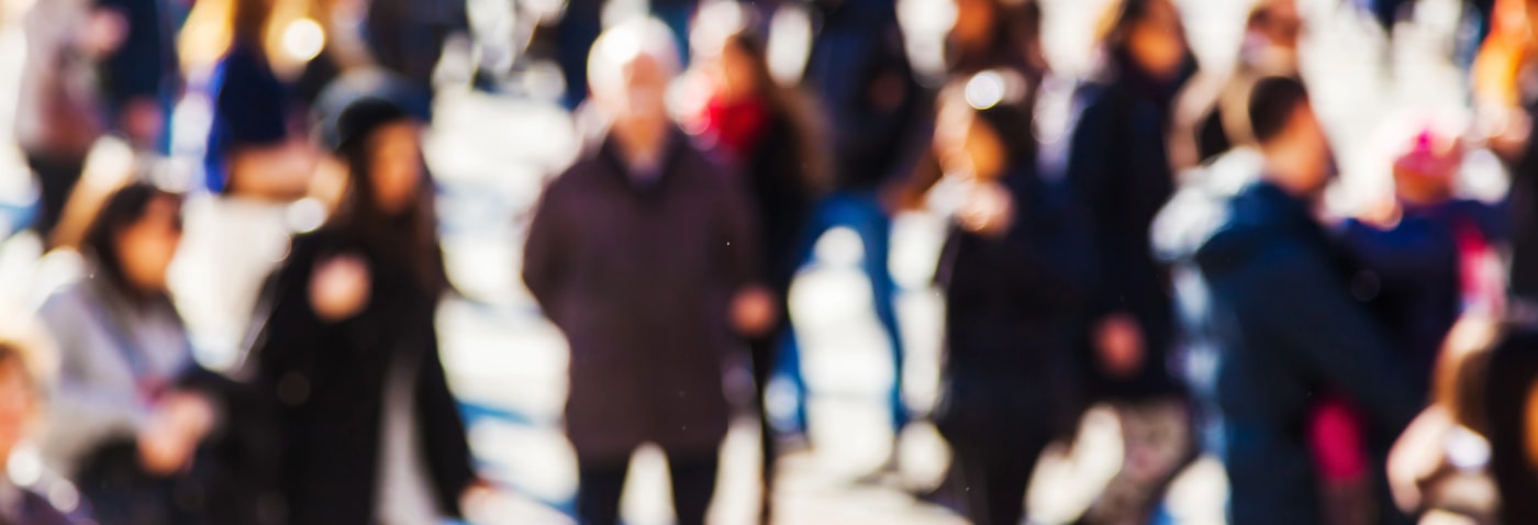 crowd walking Fresno